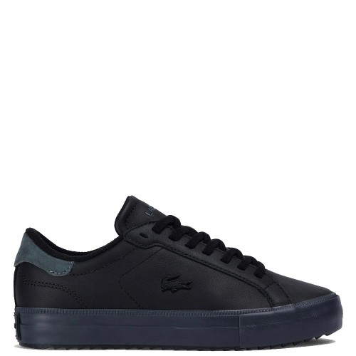 Ανδρικά Sneakers Μαύρο/Γκρι Δέρμα POWERCOURT WNTR 222 1 SMA 744SMA0027237 Lacoste