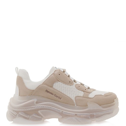 Γυναικεία Sneakers Nude Μπεζ 21EX142 Renato Garini Γυναικεία Sneakers Nude Μπεζ 21EX142 Renato Garini