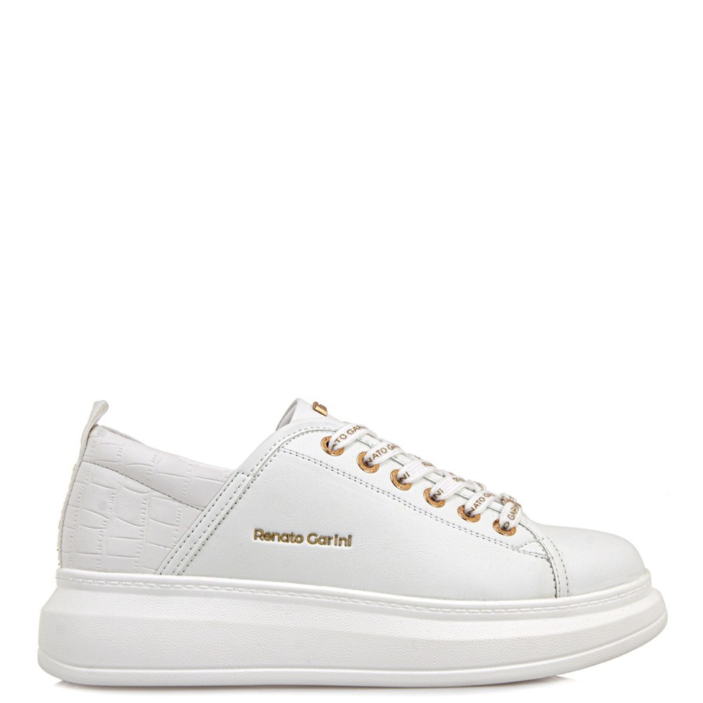 RENATO GARINI</br>Γυναικεία Sneakers Λευκό/Λευκό Κροκό 66-22WEX106 RENATO GARINI</br>Γυναικεία Sneakers Λευκό/Λευκό Κροκό 66-22WEX106