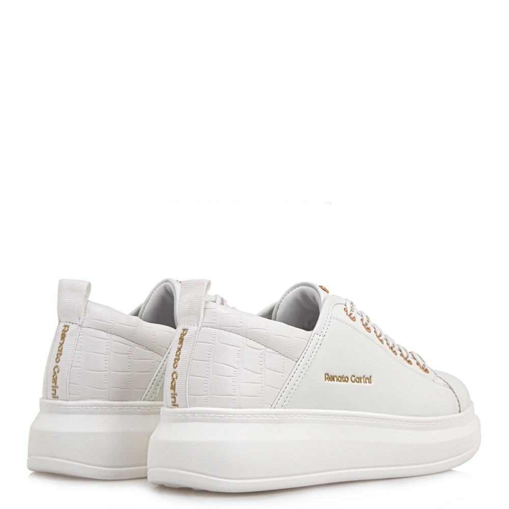 RENATO GARINI</br>Γυναικεία Sneakers Λευκό/Λευκό Κροκό 66-22WEX106 RENATO GARINI</br>Γυναικεία Sneakers Λευκό/Λευκό Κροκό 66-22WEX106