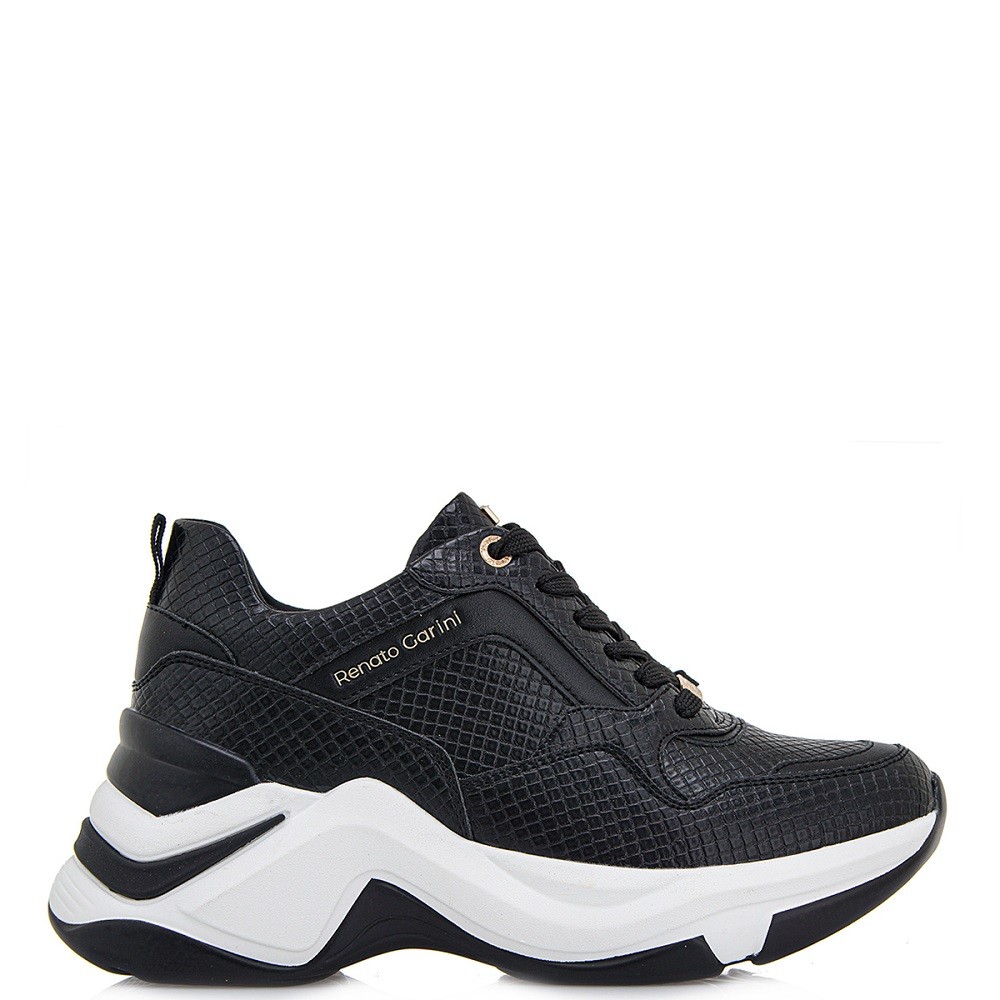 RENATO GARINI</br>Γυναικεία Sneakers Μαύρο Φίδι/Μαύρο Λευκό NEW 106-22EX117 Renato Garini RENATO GARINI</br>Γυναικεία Sneakers Μαύρο Φίδι/Μαύρο Λευκό NEW 106-22EX117 Renato Garini