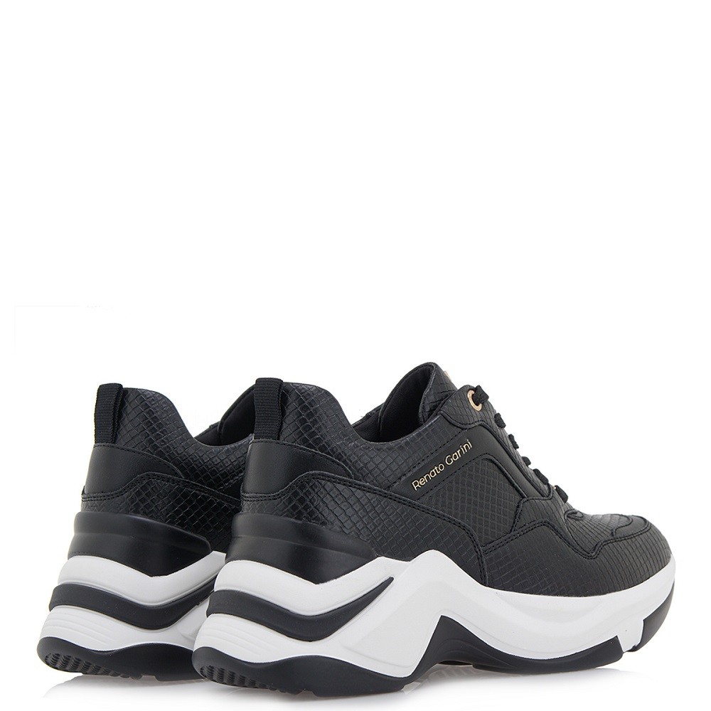 RENATO GARINI</br>Γυναικεία Sneakers Μαύρο Φίδι/Μαύρο Λευκό NEW 106-22EX117 Renato Garini RENATO GARINI</br>Γυναικεία Sneakers Μαύρο Φίδι/Μαύρο Λευκό NEW 106-22EX117 Renato Garini