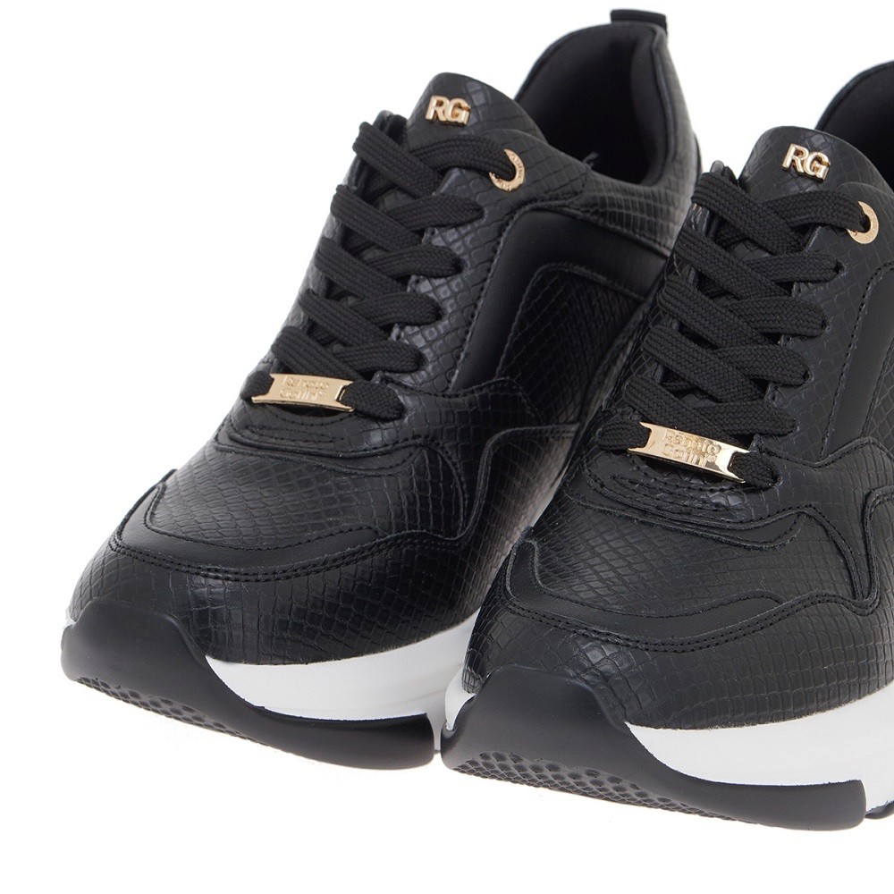 RENATO GARINI</br>Γυναικεία Sneakers Μαύρο Φίδι/Μαύρο Λευκό NEW 106-22EX117 Renato Garini RENATO GARINI</br>Γυναικεία Sneakers Μαύρο Φίδι/Μαύρο Λευκό NEW 106-22EX117 Renato Garini