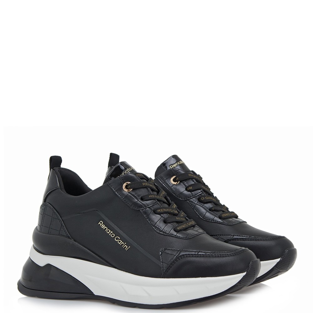 RENATO GARINI</br>Γυναικεία Sneakers Μαύρο Κροκό/Βερνί 566-22WEX01 Renato Garini RENATO GARINI</br>Γυναικεία Sneakers Μαύρο Κροκό/Βερνί 566-22WEX01 Renato Garini