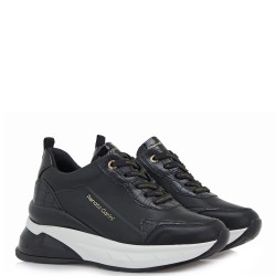Γυναικεία Sneakers Μαύρο Κροκό/Βερνί 566-22WEX01