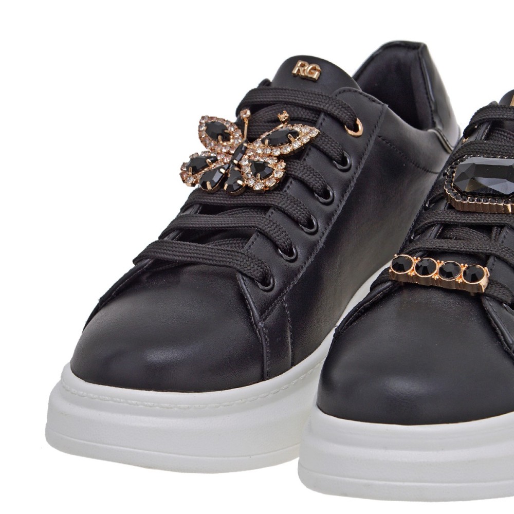 RENATO GARINI</br>Γυναικεία Sneakers Μαύρο/Μαύρο Βερνί BUTTERFLY Renato Garini RENATO GARINI</br>Γυναικεία Sneakers Μαύρο/Μαύρο Βερνί BUTTERFLY Renato Garini