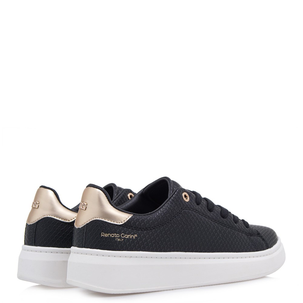 RENATO GARINI</br>Γυναικεία Sneakers Μαύρο Φίδι/Χρυσό Ματ 19WC1219C Renato Garini RENATO GARINI</br>Γυναικεία Sneakers Μαύρο Φίδι/Χρυσό Ματ 19WC1219C Renato Garini