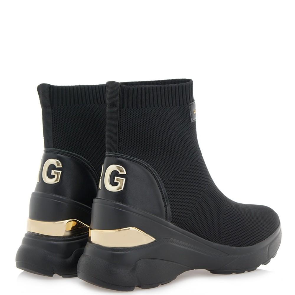 RENATO GARINI</br>Γυναικεία Sneakers-Μποτάκι Μαύρο/Χρυσό 179-232EX41 Renato Garini RENATO GARINI</br>Γυναικεία Sneakers-Μποτάκι Μαύρο/Χρυσό 179-232EX41 Renato Garini