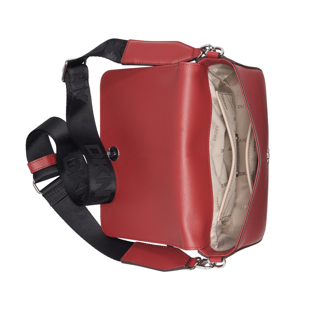 DKNY</br>DKNY BRYANT AVE MD R42EYE21-8RD Γυναικεία Τσάντα Flap Crossbody Κόκκινο