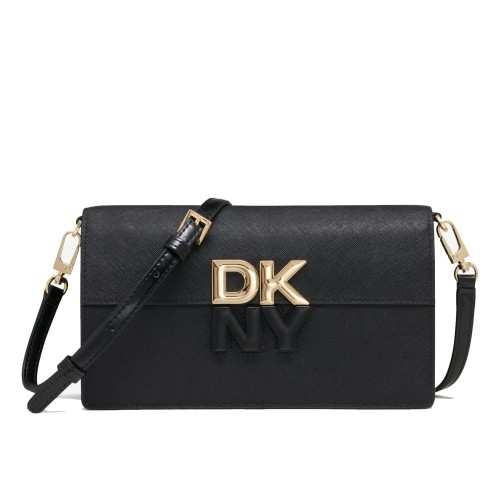 DKNY ECHO R42FKE32-BGD Γυναικεία Τσάντα Ώμου Μαύρο Δέρμα