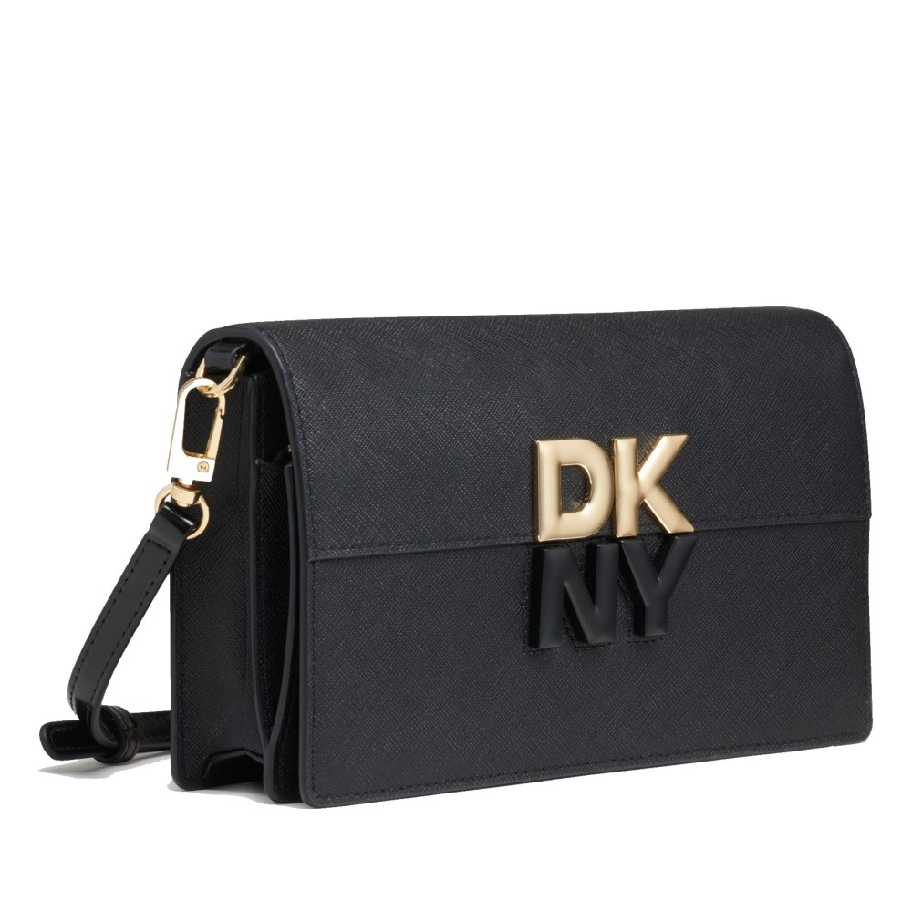 DKNY</br>DKNY ECHO R42FKE32-BGD Γυναικεία Τσάντα Ώμου Μαύρο Δέρμα