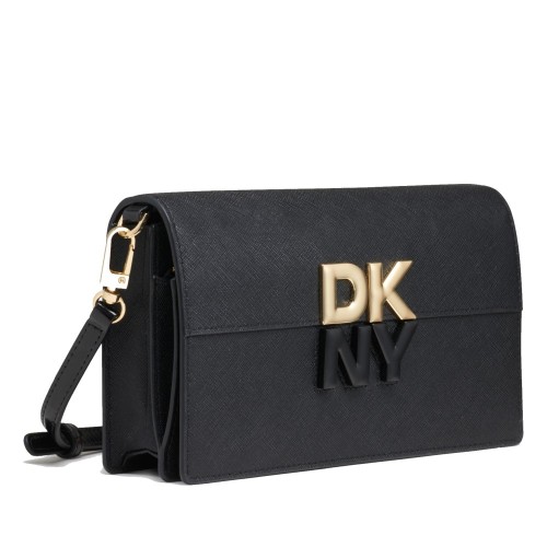 DKNY ECHO R42FKE32-BGD Γυναικεία Τσάντα Ώμου Μαύρο Δέρμα