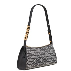 Γυναικεία Τσάντα Ώμου Μαύρο Logo AVRIL R4335G57-XLB DKNY