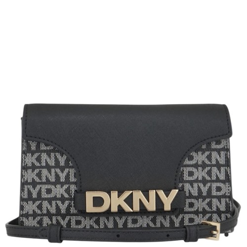 Γυναικεία Τσάντα Χιαστή Μαύρο Logo AVRIL R4355G58-XLB DKNY