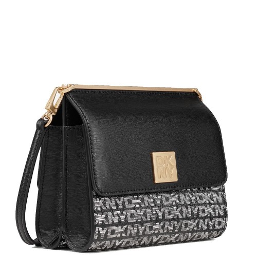 Γυναικεία Τσάντα Ώμου Μαύρο Logo MONA R43E5G79-XLB DKNY