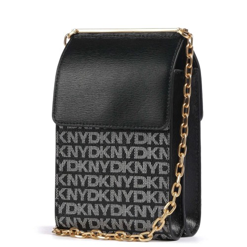 Γυναικεία Τσάντα Χιαστή Μαύρο Logo MONA R43E5G80-XLB DKNY