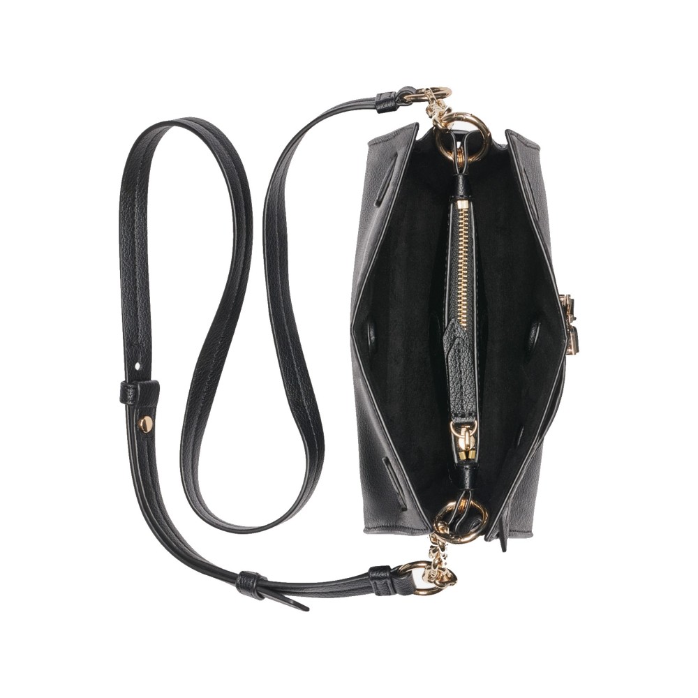 DKNY</br>Γυναικεία Τσάντα Χιαστή Μαύρο Δέρμα BUSHWICK R43NKF77-BGD DKNY