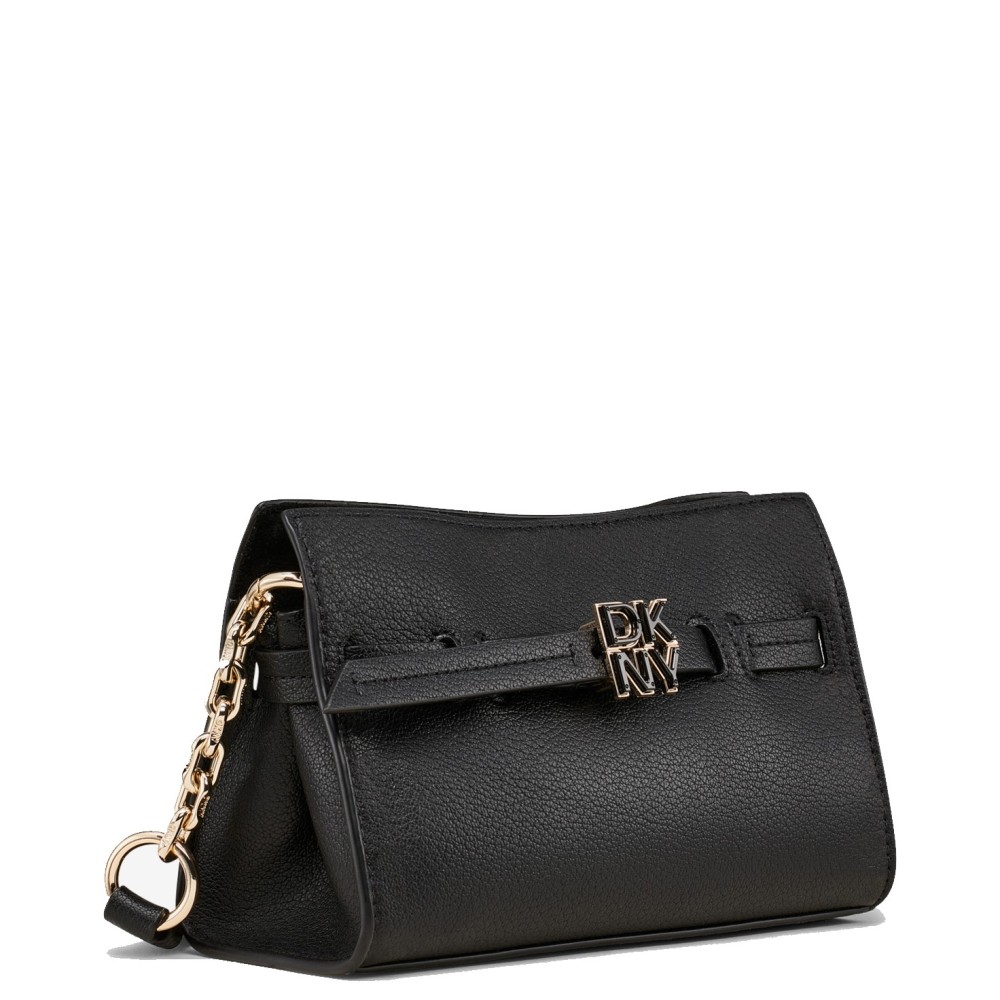 DKNY</br>Γυναικεία Τσάντα Χιαστή Μαύρο Δέρμα BUSHWICK R43NKF77-BGD DKNY