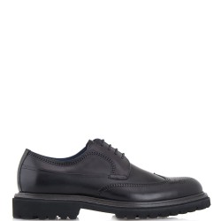 Ανδρικά Δετά Παπούτσια Oxford Δέρμα Μαύρο V3358-05