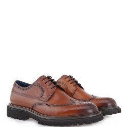 Ανδρικά Δετά Παπούτσια Oxford Δέρμα Ταμπά V3358-05 