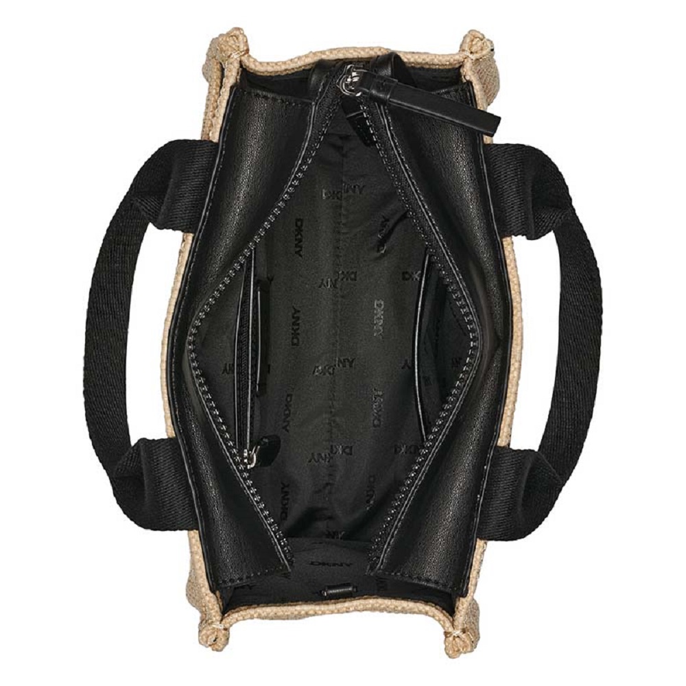 DKNY</br>DKNY HADLEE SM R51ADC80-NAX Γυναικεία Τσάντα Tote Χειρός Μπεζ/Μαύρο DKNY</br>DKNY HADLEE SM R51ADC80-NAX Γυναικεία Τσάντα Tote Χειρός Μπεζ/Μαύρο