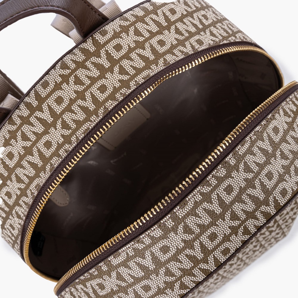 DKNY</br>DKNY BRYANT R51KYJ33-Ε3Κ Γυναικεία Τσάντα Backpack Μπεζ Logo DKNY</br>DKNY BRYANT R51KYJ33-Ε3Κ Γυναικεία Τσάντα Backpack Μπεζ Logo