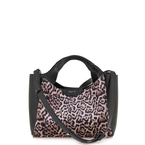 DKNY WILLA MINI R53DDJ07-LEO Γυναικεία Τσάντα Χειρός Μαύρο Leopard DKNY WILLA MINI R53DDJ07-LEO Γυναικεία Τσάντα Χειρός Μαύρο Leopard
