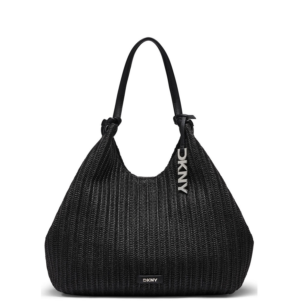 DKNY</br>DKNY PAULA LG R61AOE48-BSV Γυναικεία Τσάντα Tote Μαύρο/Ασημί DKNY</br>DKNY PAULA LG R61AOE48-BSV Γυναικεία Τσάντα Tote Μαύρο/Ασημί