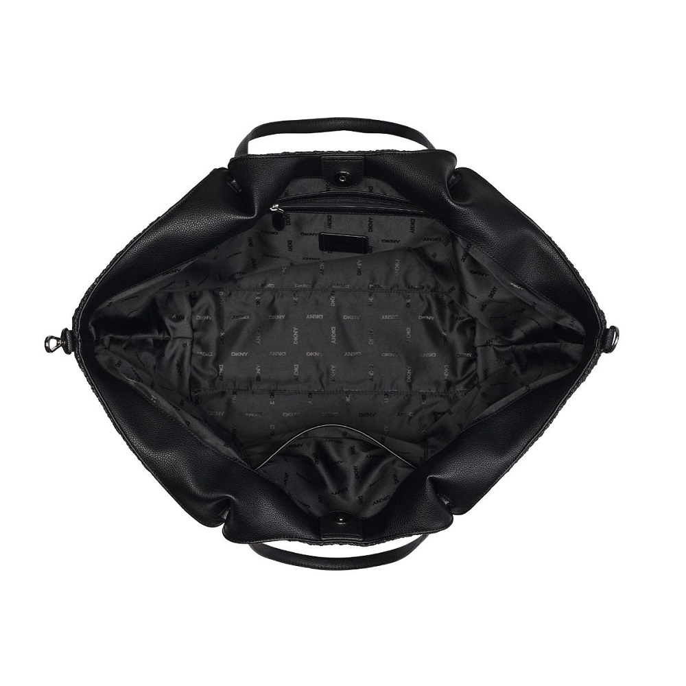 DKNY</br>DKNY PAULA LG R61AOE48-BSV Γυναικεία Τσάντα Tote Μαύρο/Ασημί DKNY</br>DKNY PAULA LG R61AOE48-BSV Γυναικεία Τσάντα Tote Μαύρο/Ασημί