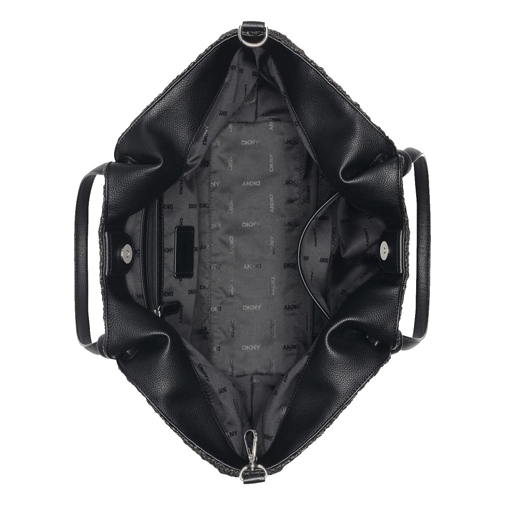 DKNY</br>DKNY PAULA MD R61AOE49-BDS Γυναικεία Τσάντα Tote Μαύρο/Ασημί  