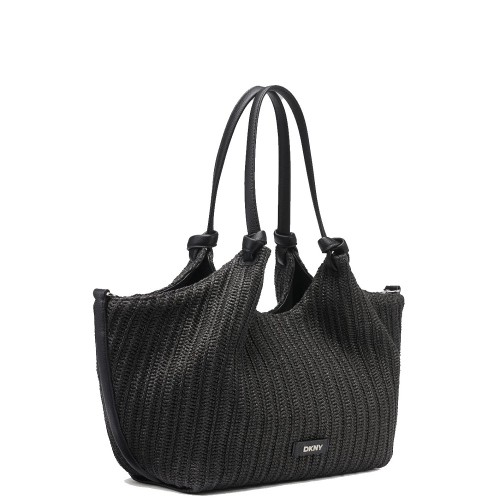 DKNY PAULA MD R61AOE49-BDS Γυναικεία Τσάντα Tote Μαύρο/Ασημί  