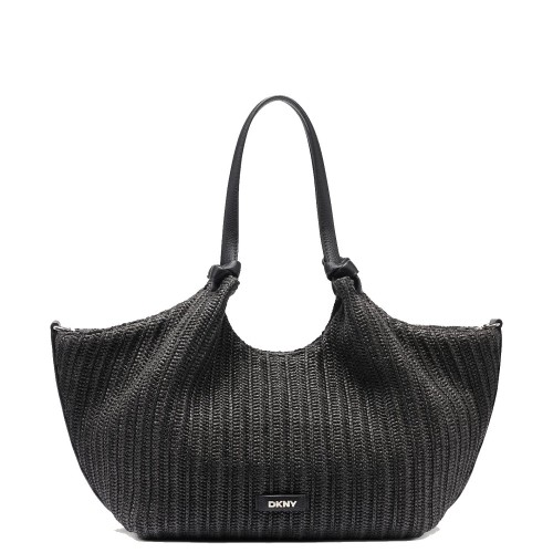 DKNY PAULA MD R61AOE49-BDS Γυναικεία Τσάντα Tote Μαύρο/Ασημί  
