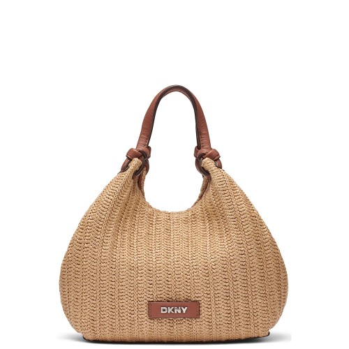 DKNY PAULA SM R61AOM60-AR9 Γυναικεία Τσάντα Tote Μπεζ/Ταμπά