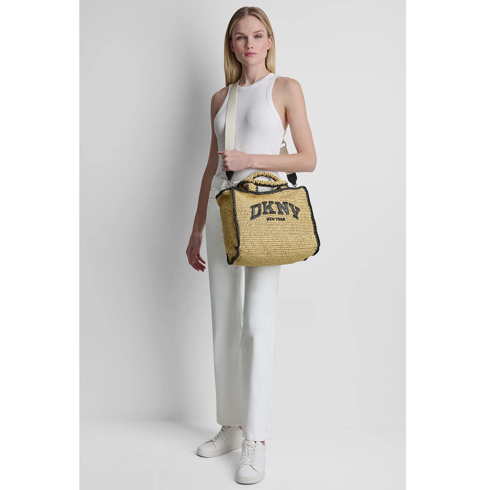 DKNY</br>DKNY HADLEE MD R61AYR57-NAX Γυναικεία Τσάντα Tote Μπεζ/Μαύρο