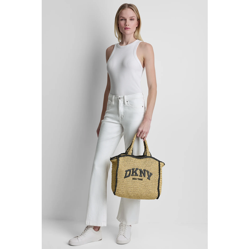 DKNY</br>DKNY HADLEE MD R61AYR57-NAX Γυναικεία Τσάντα Tote Μπεζ/Μαύρο