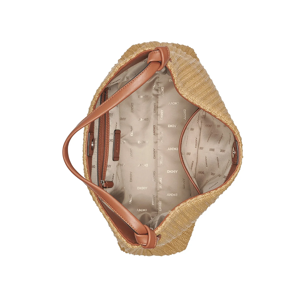 DKNY</br>DKNY PAULA R61COO07-AR9 Γυναικεία Τσάντα Hobo Μπεζ/Ταμπά