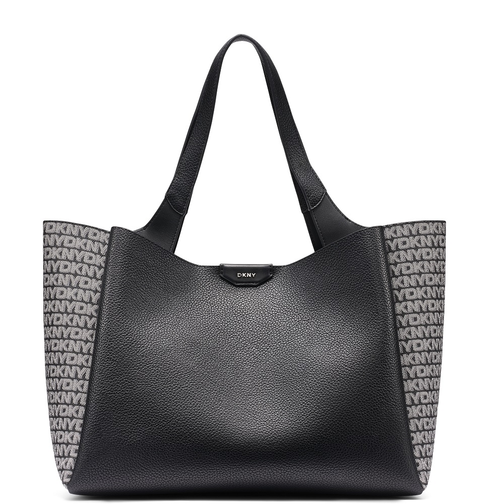 DKNY</br>DKNY WILLA R61D5G32-BSV Γυναικεία Τσάντα Tote Μαύρο/Ασημί DKNY</br>DKNY WILLA R61D5G32-BSV Γυναικεία Τσάντα Tote Μαύρο/Ασημί