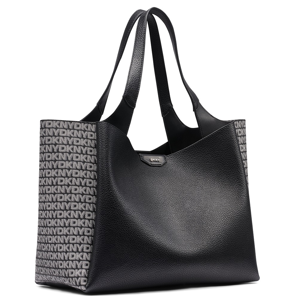 DKNY</br>DKNY WILLA R61D5G32-BSV Γυναικεία Τσάντα Tote Μαύρο/Ασημί DKNY</br>DKNY WILLA R61D5G32-BSV Γυναικεία Τσάντα Tote Μαύρο/Ασημί