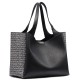 DKNY</br>DKNY WILLA R61D5G32-BSV Γυναικεία Τσάντα Tote Μαύρο/Ασημί DKNY</br>DKNY WILLA R61D5G32-BSV Γυναικεία Τσάντα Tote Μαύρο/Ασημί