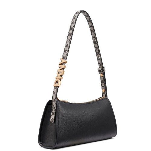 DKNY AVRIL R6236G57-BGD Γυναικεία Τσάντα Ώμου Μαύρο/Χρυσό