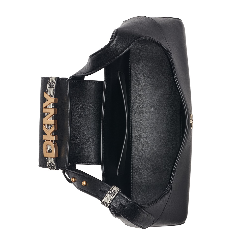 DKNY</br>DKNY AVRIL R6236L20-BGD Γυναικεία Τσάντα Ώμου Μαύρο/Χρυσό DKNY</br>DKNY AVRIL R6236L20-BGD Γυναικεία Τσάντα Ώμου Μαύρο/Χρυσό