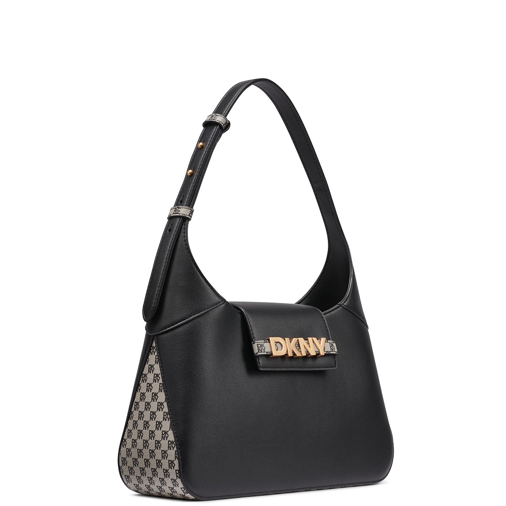 DKNY</br>DKNY AVRIL R6236L20-BGD Γυναικεία Τσάντα Ώμου Μαύρο/Χρυσό DKNY</br>DKNY AVRIL R6236L20-BGD Γυναικεία Τσάντα Ώμου Μαύρο/Χρυσό