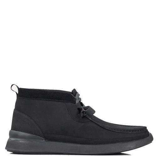 Ανδρικά Μποτάκια Μαύρο Nubuck RACE LITE WALLY Clarks