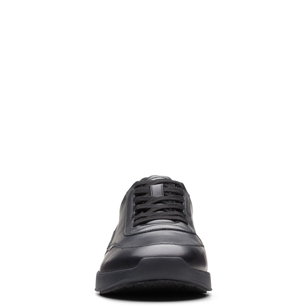CLARKS</br>Ανδρικά Sneakers Μαύρο Δέρμα RACE LITE LACE Clarks CLARKS</br>Ανδρικά Sneakers Μαύρο Δέρμα RACE LITE LACE Clarks