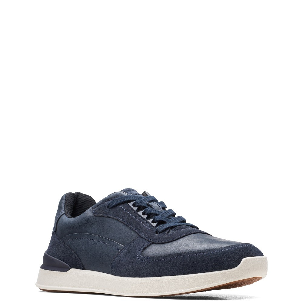 CLARKS</br>Ανδρικά Sneakers Μπλε Δέρμα RACE LITE MOVE Clarks CLARKS</br>Ανδρικά Sneakers Μπλε Δέρμα RACE LITE MOVE Clarks