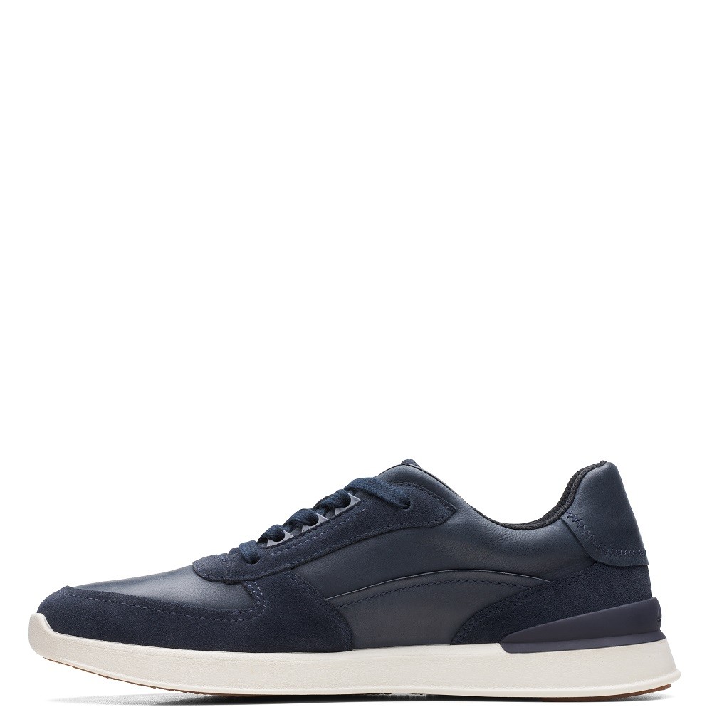 CLARKS</br>Ανδρικά Sneakers Μπλε Δέρμα RACE LITE MOVE Clarks CLARKS</br>Ανδρικά Sneakers Μπλε Δέρμα RACE LITE MOVE Clarks