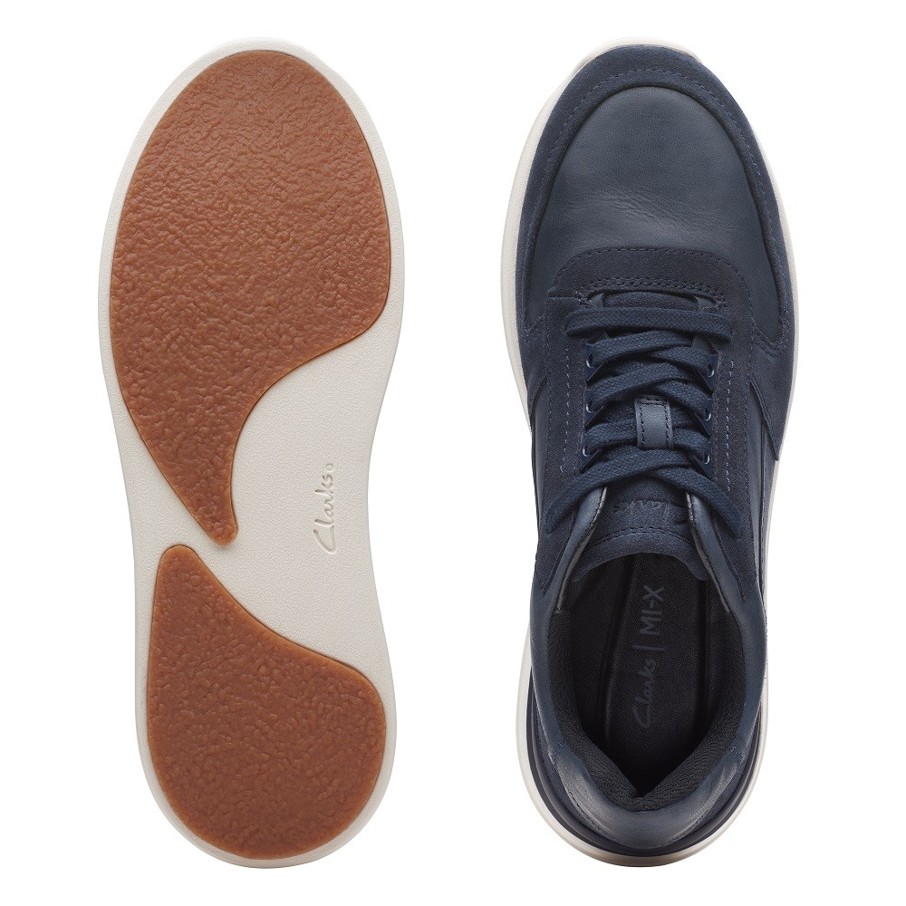 CLARKS</br>Ανδρικά Sneakers Μπλε Δέρμα RACE LITE MOVE Clarks CLARKS</br>Ανδρικά Sneakers Μπλε Δέρμα RACE LITE MOVE Clarks