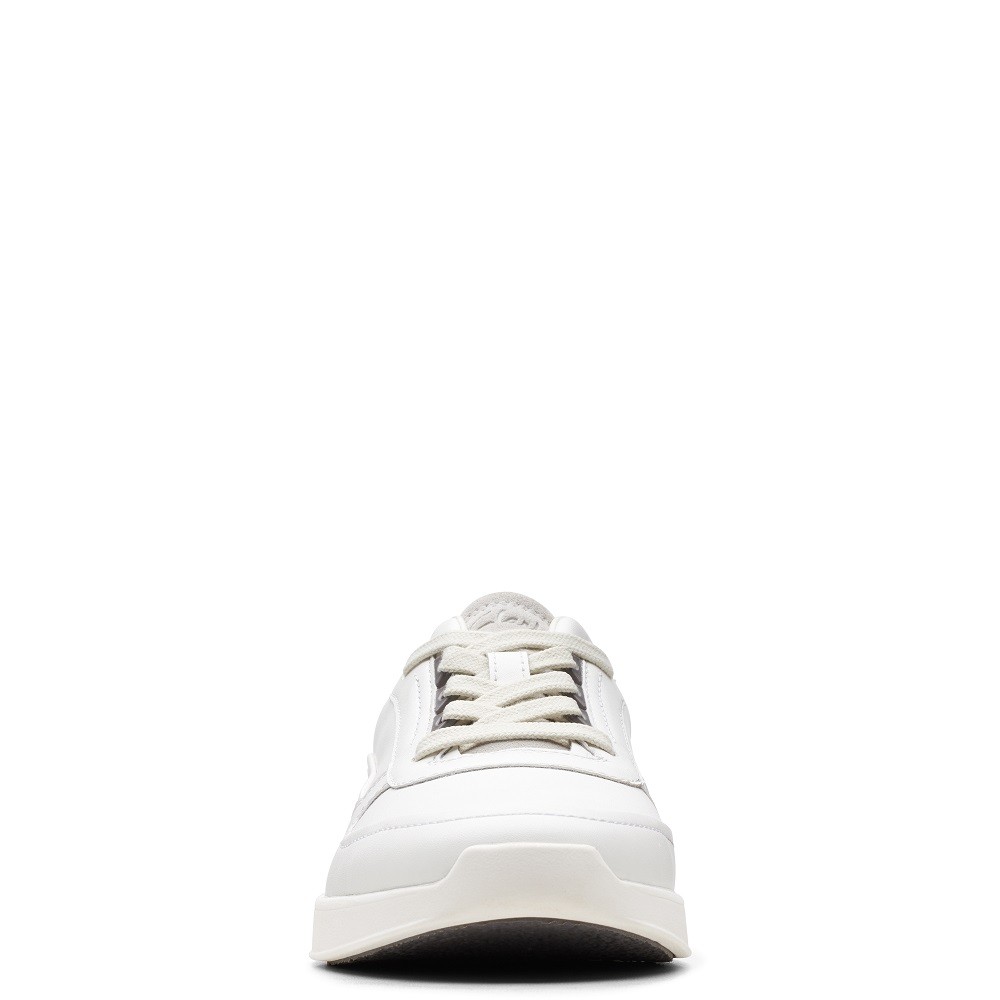 CLARKS</br>Ανδρικά Sneakers Λευκό Δέρμα RACE LITE MOVE Clarks CLARKS</br>Ανδρικά Sneakers Λευκό Δέρμα RACE LITE MOVE Clarks
