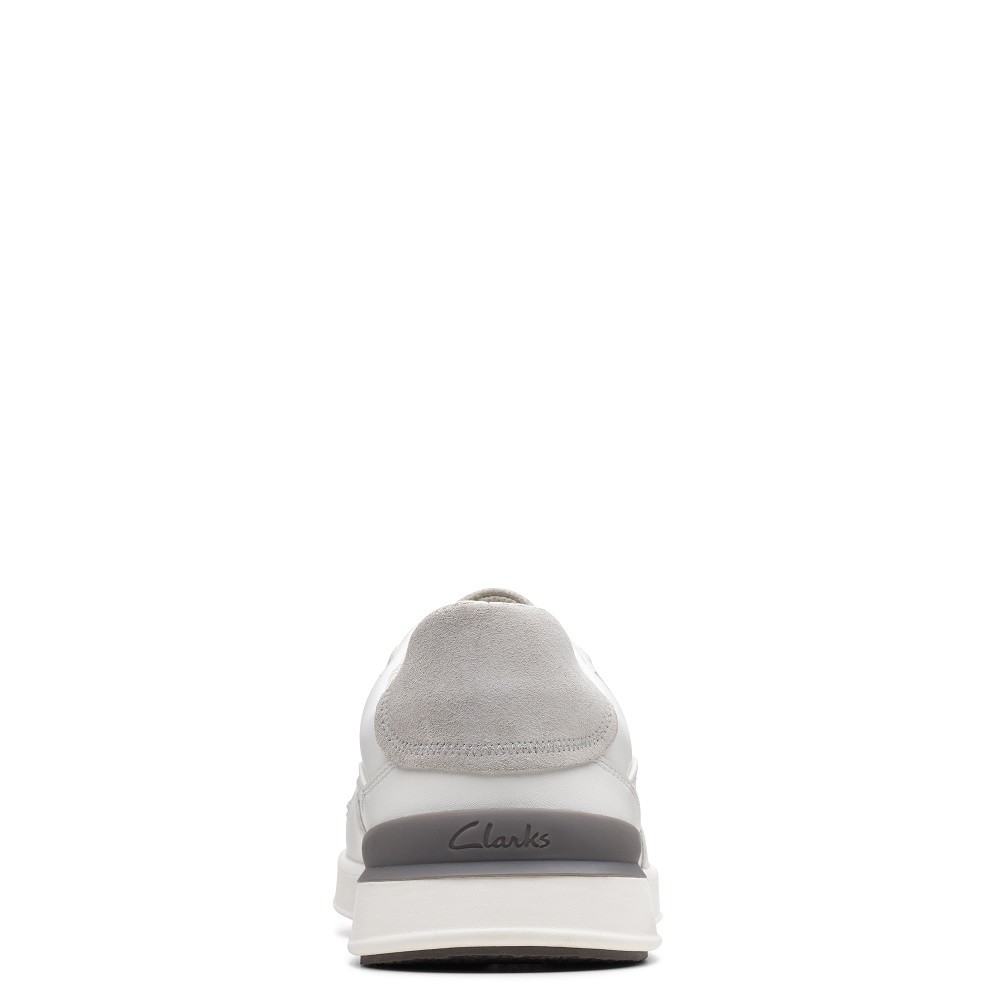 CLARKS</br>Ανδρικά Sneakers Λευκό Δέρμα RACE LITE MOVE Clarks CLARKS</br>Ανδρικά Sneakers Λευκό Δέρμα RACE LITE MOVE Clarks