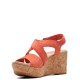 CLARKS</br>Γυναικείες Πλατφόρμες Κοραλί Suede ROSE WAY Clarks